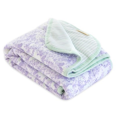 Image of Burt's Bees Baby® Organic Reversible Jersey Knit Blanket - Lost In Lilac