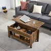 Yaheetech Lift Top Coffee Table with Storage & 2 Open Shelves for Living Room, Reception Room, Office - 4 of 4