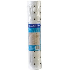 Living Accents 31-1/2 in. L X 15 in. W White Vinyl Bath Mat Latex Free - 1 of 1