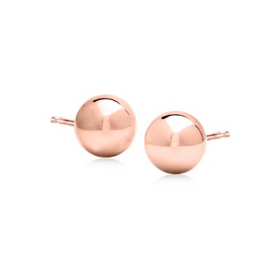 Ross-Simons 8mm 14kt Rose Gold Ball Stud Earrings