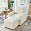 CAVINAS Modern Accent Chair with Ottoman Upholstery Living Room Chair Comfy Chair for Living Room - 2 of 4