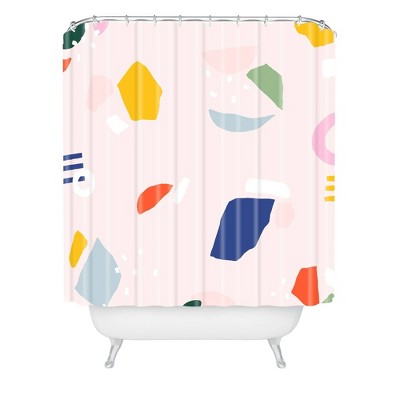 Rhianna Marie Chan Not Your Grandmother's Terrazzo Shower Curtain Pink - Deny Designs