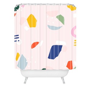 Rhianna Marie Chan Not Your Grandmother's Terrazzo Shower Curtain Pink - Deny Designs - 1 of 3