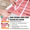 VEVOR Floor Heating Mat,10 Sq.ft.14℉-113℉ Electric Radiant Floor Heated Warm System with Sensing Thermostat,110-120V  Includes Monitor,Black&Red - 4 of 4
