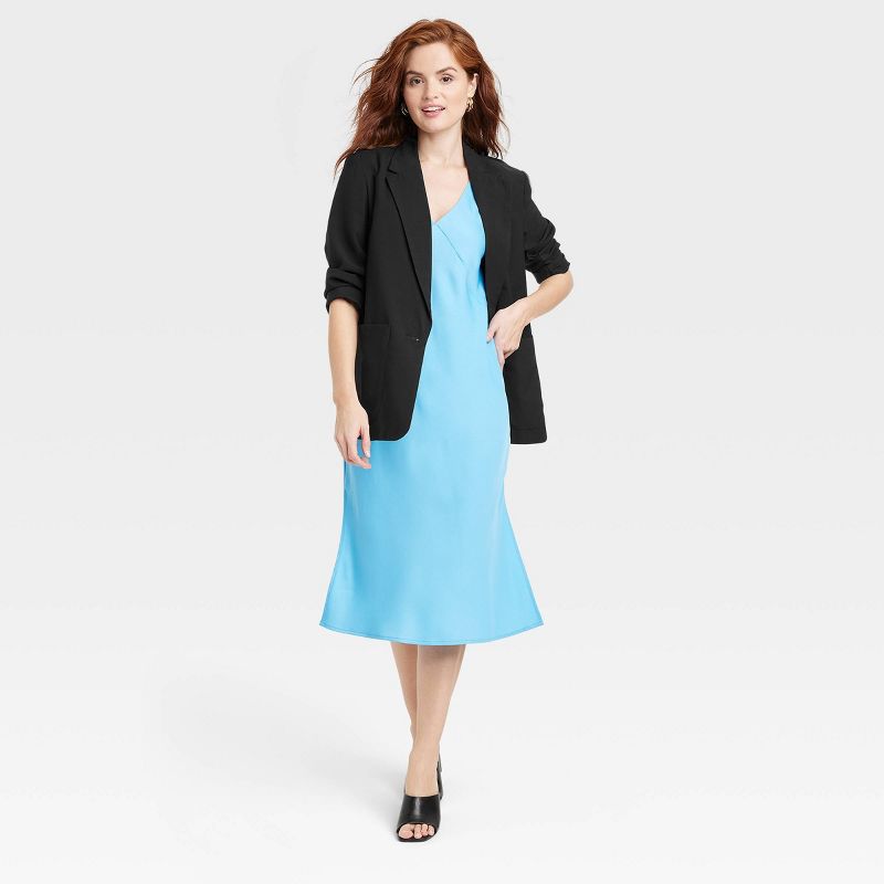 Women's Relaxed Fit Essential Blazer - A New Day™ Black, 3 of 10