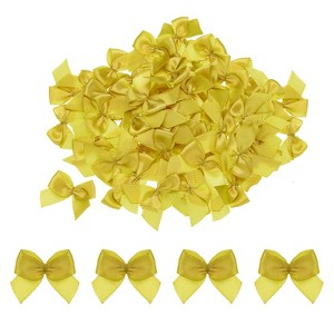 Unique Bargains Gift Packaging Accessories Mini Ribbon Bows for Fabric Craft DIY - 1 of 4
