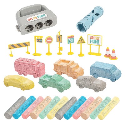 Car Shaped Dump Truck Sidewalk Chalk Oh So Fun! Cars And Trucks Chalk Set Truck Chalk Craie Exterieur Enfant