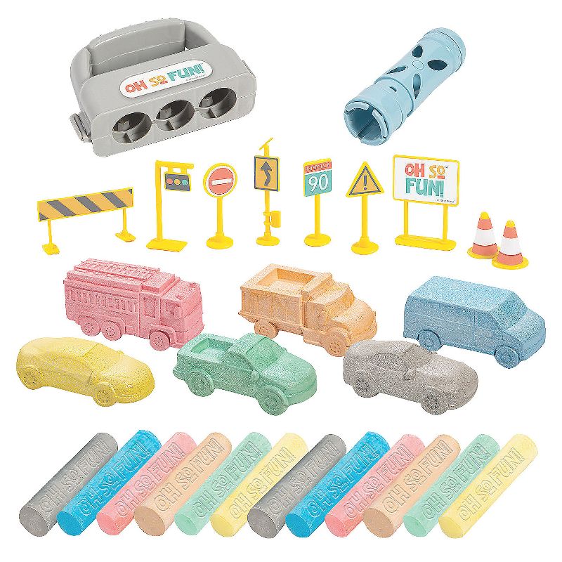 MindWare Oh So Fun! Cars and Trucks Sidewalk Chalk Set - Great Gift For Kids Ages 3 and up, 2 of 5