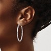 Black Bow Jewelry 2.5mm Sterling Silver, Twisted Round Hoop Earrings, 40mm (1 1/2 In) - 3 of 4