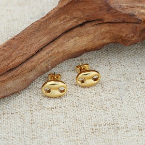 RMZ GOLD NYC 14k Gold Mariner Stud Earrings - 1 of 4