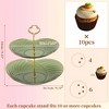 Unique Bargains 2 Tier Dessert Cup Cake Holder Tower with Tiered Tray for Donut Fruits - 2 of 4