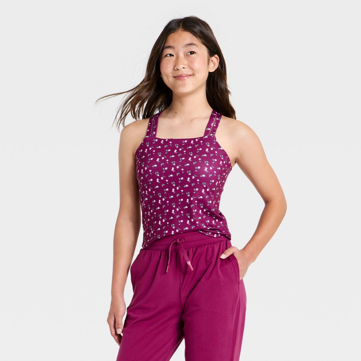 Girl's Ladder Trim Active Tank Top - All In Motion™