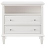 NicBex 2 Drawers Nightstand with Charging Station Farmhouse End Table with USB Ports and Outlets Fluted Pilasters Design Side Table - 2 of 4
