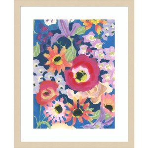 Amanti Art Magenta Poppy Flowers by Ania Zwara Wood Framed Wall Art Print - 1 of 4