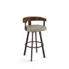 Amisco Lars Upholstered Counter Height Barstool: Faux Leather, Steel Frame, 26" Seat Height - 4 of 4