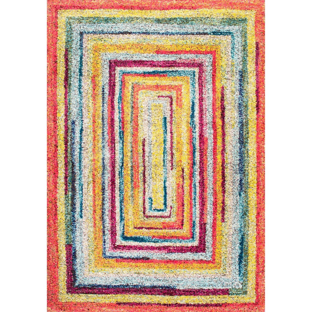 3'x5' Hargis Labyrinth Area Rug Yellow - nuLOOM