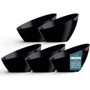 Posh Setting Disposable Plastic Angled Serving Bowls - 5 Pack - 1 of 4