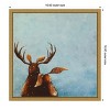 Amanti Art Friends (Moose) by Lucia Stewart Canvas Wall Art Print Framed 16 x 16-in. - 4 of 4
