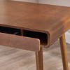 Racxily Writing Desk with large drawers,Computer Table for Home Office Workspace or Entryway,Brown Color - 4 of 4