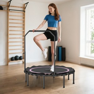 Angel Sar Exercise Trampoline with Adjustable T-Bar, Foldable Rebounder with 36 Bungee Cords, Heavy-Duty Steel Frame for Indoor Outdoor Fitness - 1 of 4