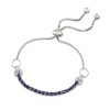 Ross-Simons 2.05 ct. t.w. Sapphire Bolo Bracelet With White Zircon Accents in Sterling Silver Size - 3 of 4