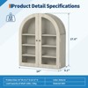 Small Arched Wall Cabinet with Glass Doors, 24" Wall-Mounted Storage Cabinet with Adjustable Shelf, for Kitchen, Bathroom, Laundry Room - 2 of 4