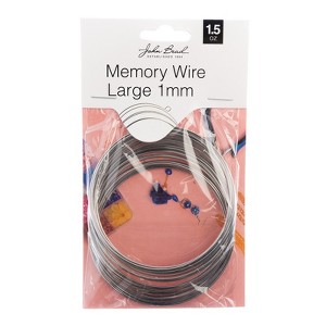 John Bead Must Have Findings Metal Silver 7cm Large Memory Wire for Jewelry Making Findings - 1 of 4