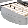 Sapphtopaz Velvet Queen Size Bed Frame with Wingback Headboard Upholstered Platform Bed Frame with Big Drawer & Side Storage Stools for Bedroom - 3 of 4