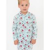 RuffleButts Toddler Gender Neutral Holiday Button Up Pajama Set - 3 of 4