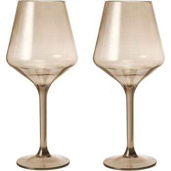 The Wine Savant Italian Muted Colored Crystal Cocktail Glasses, Perfect for All Celebrations, Unique Style & Home Decor - 6 pk