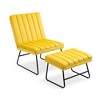 Recliner Chair, Lazy Chair With Footrest, 5 Backrest Settings, High Density Sponge Filling,velvet Lounge Chair Living Room - 3 of 4