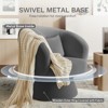 Lirago Gray Swivel Accent Chair - Modern Upholstered Barrel Chair with 360° Swivel, Dimensions 30.00"x27.60"x31.00" - 2 of 4