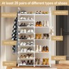 KTMBDW Double Row 9 Tier Shoe Rack, Non-Woven Fabric Storage Organizer, 40 Pairs Space-Saving Shoe Tower - 4 of 4