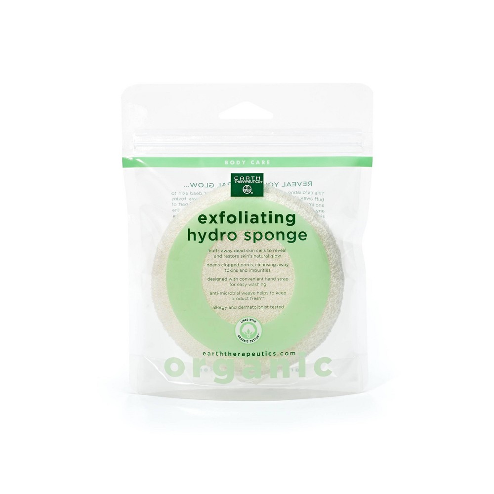 Photos - Shower Gel Earth Therapeutics Certified Organic Cotton Round Sponge 