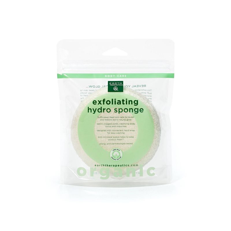 Earth Therapeutics Certified Organic Cotton Round Sponge, 1 of 6
