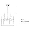 VAXCEL Kedzie 32-in Polished Nickel Modern 9 Light Chandelier Dining Room Hanging Fixture, 2-Tier Candelabra - 4 of 4