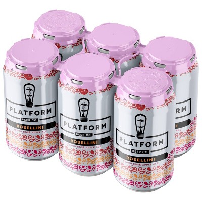 Platform Rosellini Peach Rosé Apple Ale Beer - 6pk/12 fl oz Cans
