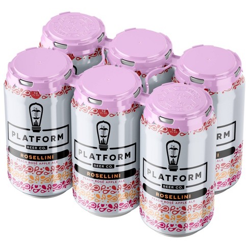 Platform Rosellini Peach Rosé Apple Ale Beer - 6pk/12 fl oz Cans - image 1 of 1