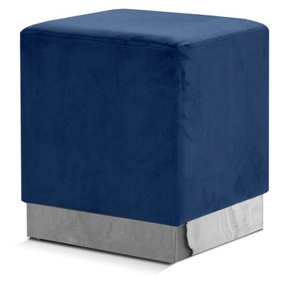 Meridian Furniture,Jax Velvet Ottoman/Stool