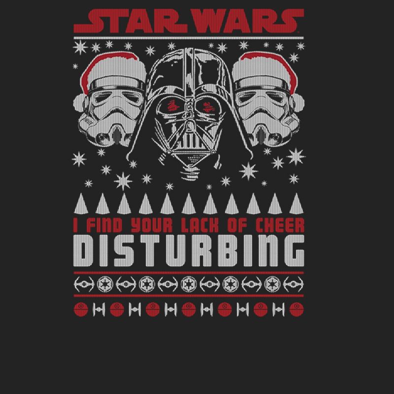 Men's Star Wars Ugly Christmas Lack of Cheer Disturbing Sweatshirt, 2 of 5