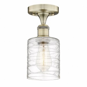 Cobbleskill - 1 Light Semi-Flush Mount In Art Deco Style-9.75 Inches Tall and 5 Inches Wide - 1 of 1