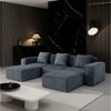 Dolonm 118"Modular Combination Sofa Convertible Boneless Compression Sofa Bed,Seats and Foot Pedal - 4 of 4