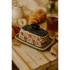 Blue Rose Polish Pottery M074 Manufaktura Butter DIsh - 3 of 4