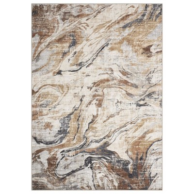 Washable Modern Printed Rug Non Slip Low Pile Rug Soft Contemporary Throw Floor Cover Foldable Indoor Carpet for Living Room Bedroom Playroom