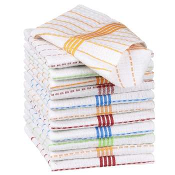 Unique Bargains Reusable Super Absorbent Cotton Lint Free Kitchen Towels 12" x 12" Multi