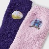 Women's Harry Potter Snow Globe Box of Cozy Embroidered Crew Socks - Purple 4-10 - 3 of 4