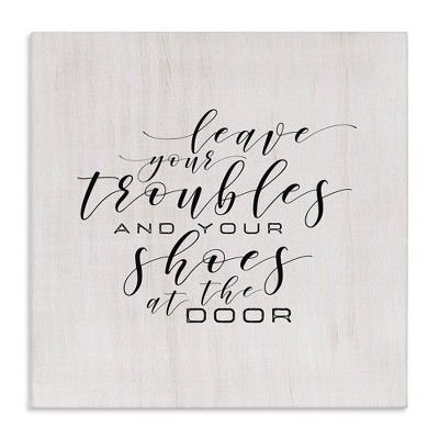 Stupell Industries Troubles & Shoes at Door, 36" x 36"