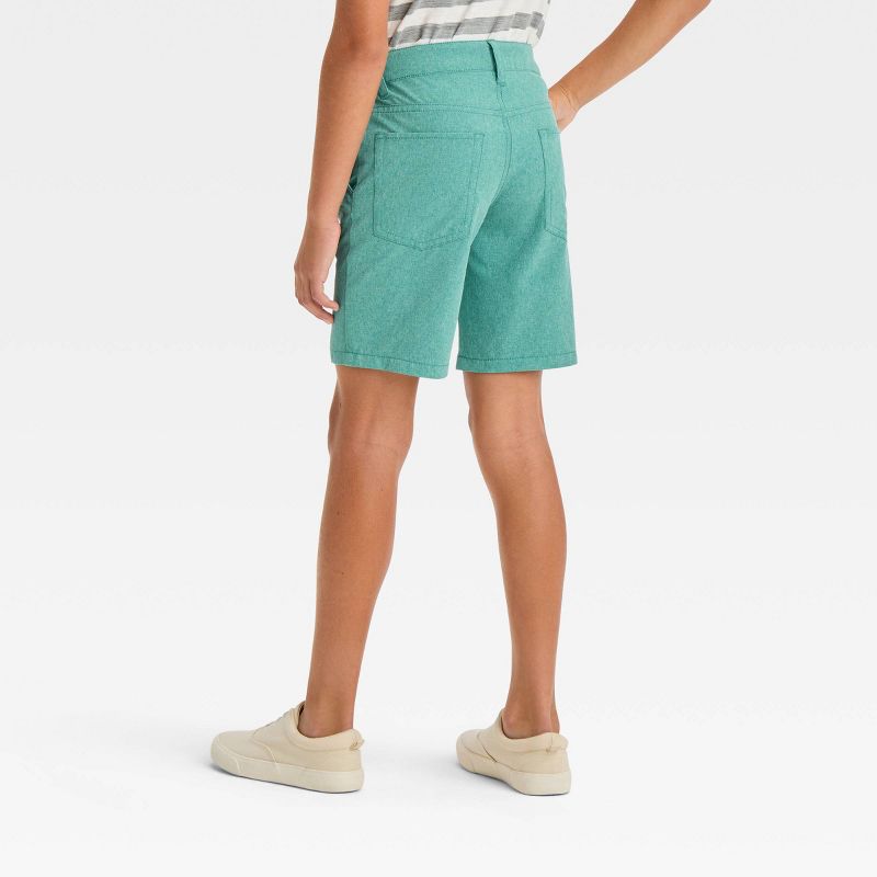 Boys' Quick Dry Flat Front 'At the Knee' Chino Shorts - Cat & Jack™, 3 of 5