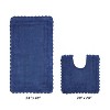 Lilly Crochet Collection 100% Cotton Tufted Reversible 2-Piece Bath Rug Set – Super Absorbent, Machine Washable Bathroom Mats with Crochet Pattern - 2 of 4