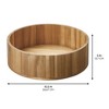 iDesign 1-Inch Round Acacia Wood Lazy Susan - Set of 4 - Natural - 4 of 4